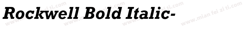 Rockwell Bold Italic字体转换